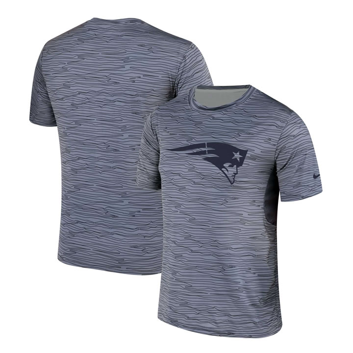 New England Patriots Nike Gray Black Striped Logo Performance T-Shirt,We sell and wholesale New England Patriots Nike Gray Black Striped Logo Performance T-Shirt on line form chian!
